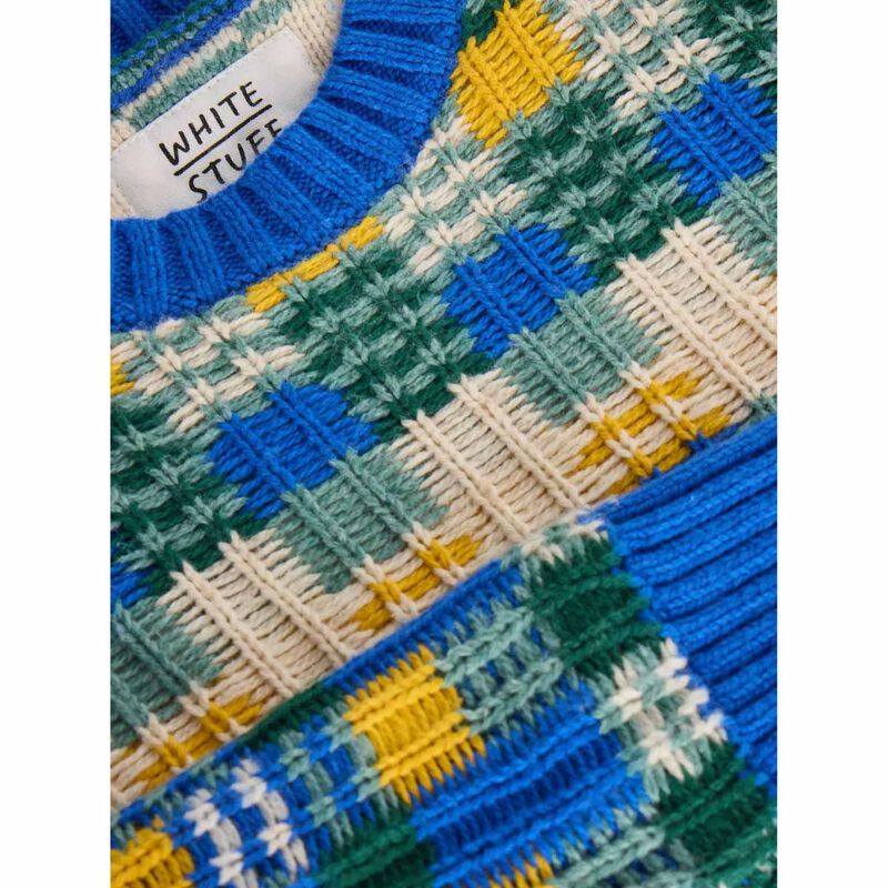 White Stuff Boys Checkerboard Jumper image number 2